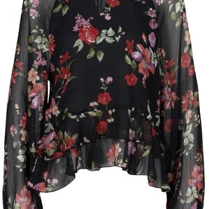 Mango Floral Sheer Blouse - Medium
